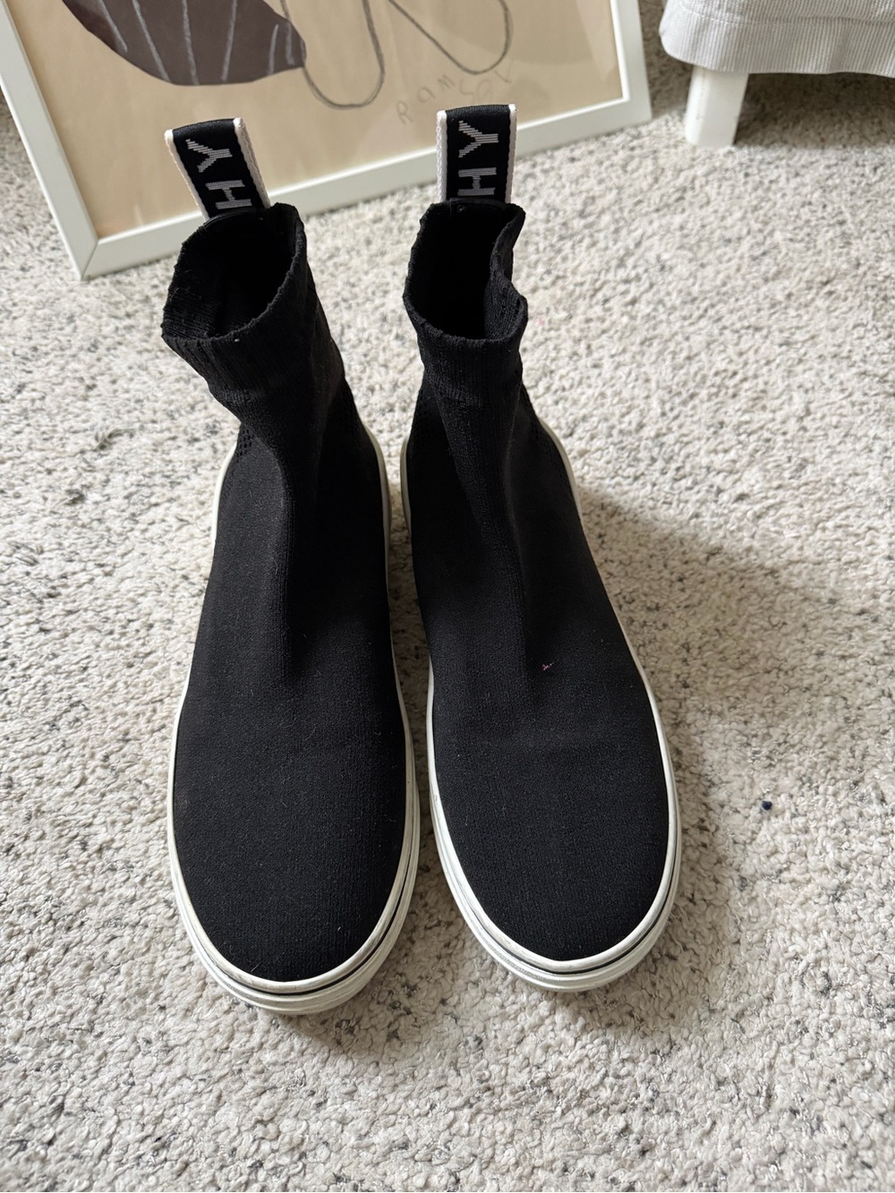 Givenchy Black Knit Sock Sneakers with Pull Tab